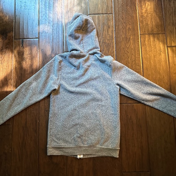 American Apparel Full-Zip Heathered Grey Hooded Sweatshirt Size Small EUC! - Picture 4 of 4